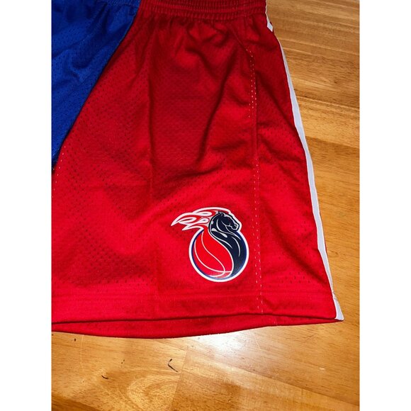 NEW Men's L Detroit Pistons Throwback Mitchell & Ness x Hardwood Classics Shorts - Picture 2 of 4